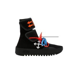 Off-White High-Top Sneakers - Black, White, Orange, Blue